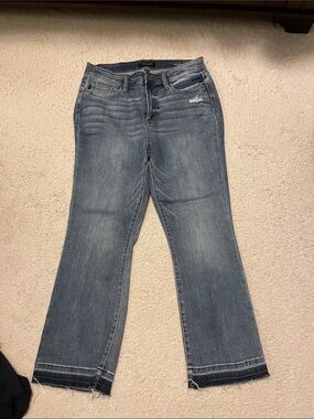 Judy Blue Washed Blue Cropped Boot Cut Jeans
